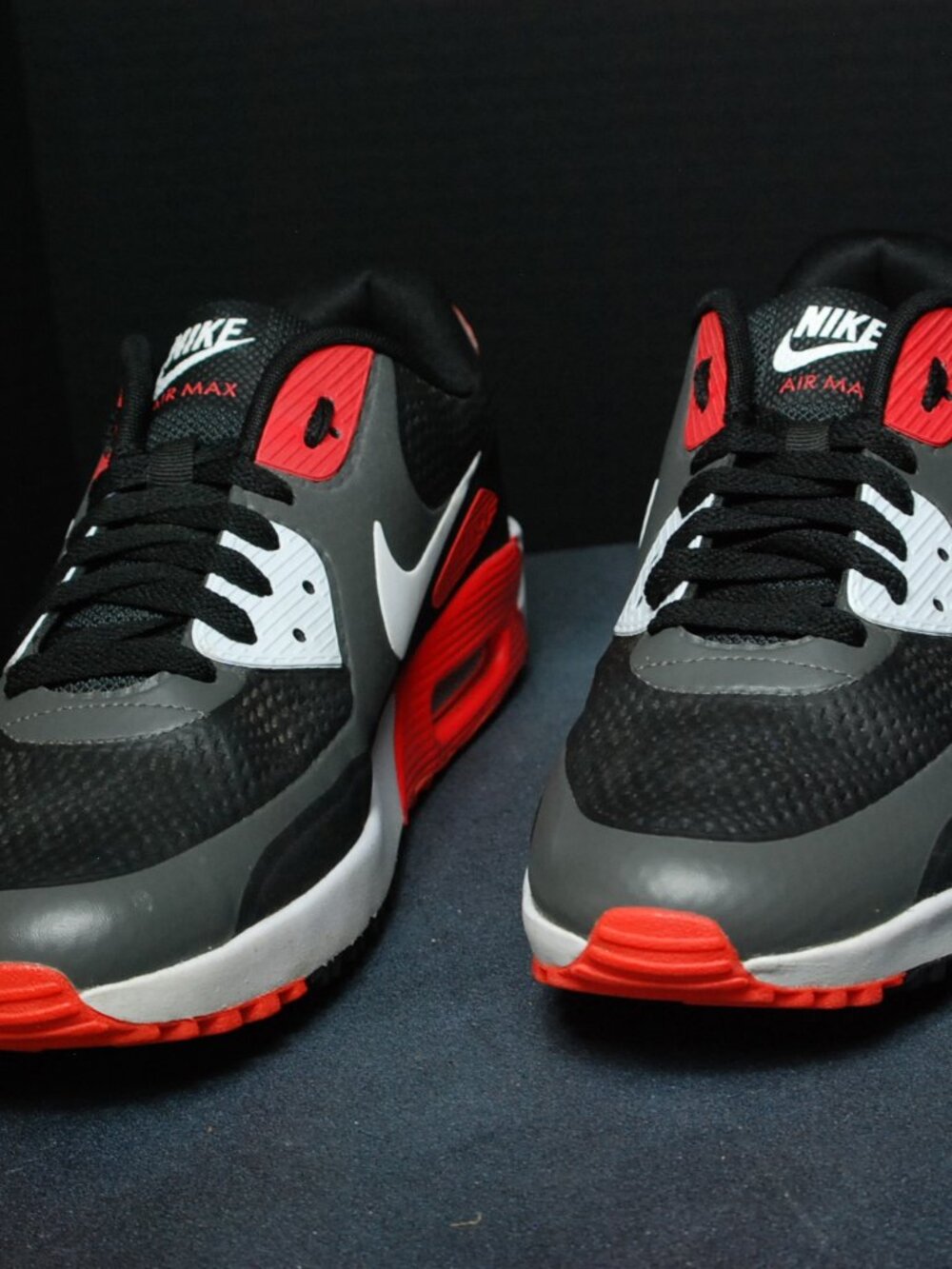 Nike Air Max 90 Golf Shoes Men's US Black/White/Infrared CU9978 010 - Picture 4 of 12